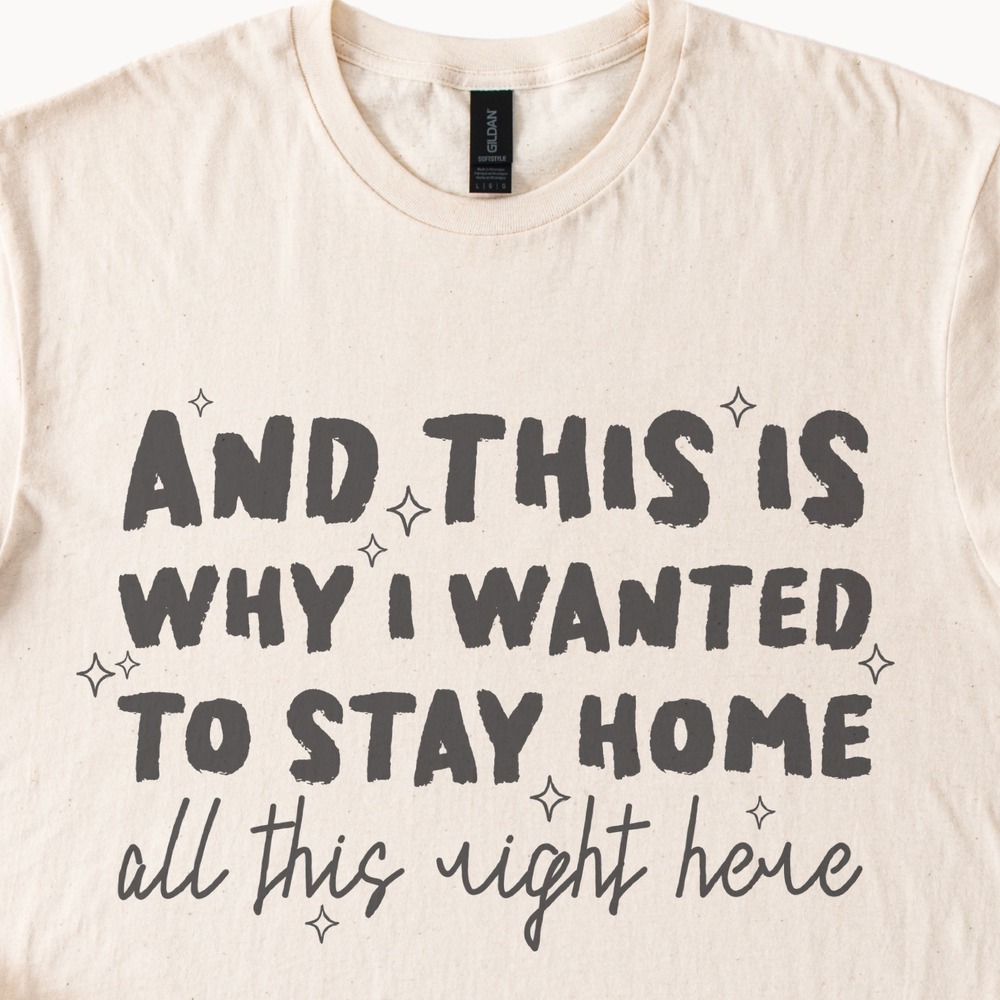 And This Is Why I Wanted To Stay Home Graphic Tee Humorous Quote Shirt - Picture 2 of 5